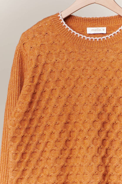 Mello Layered Sleeve Round Neck Sweater