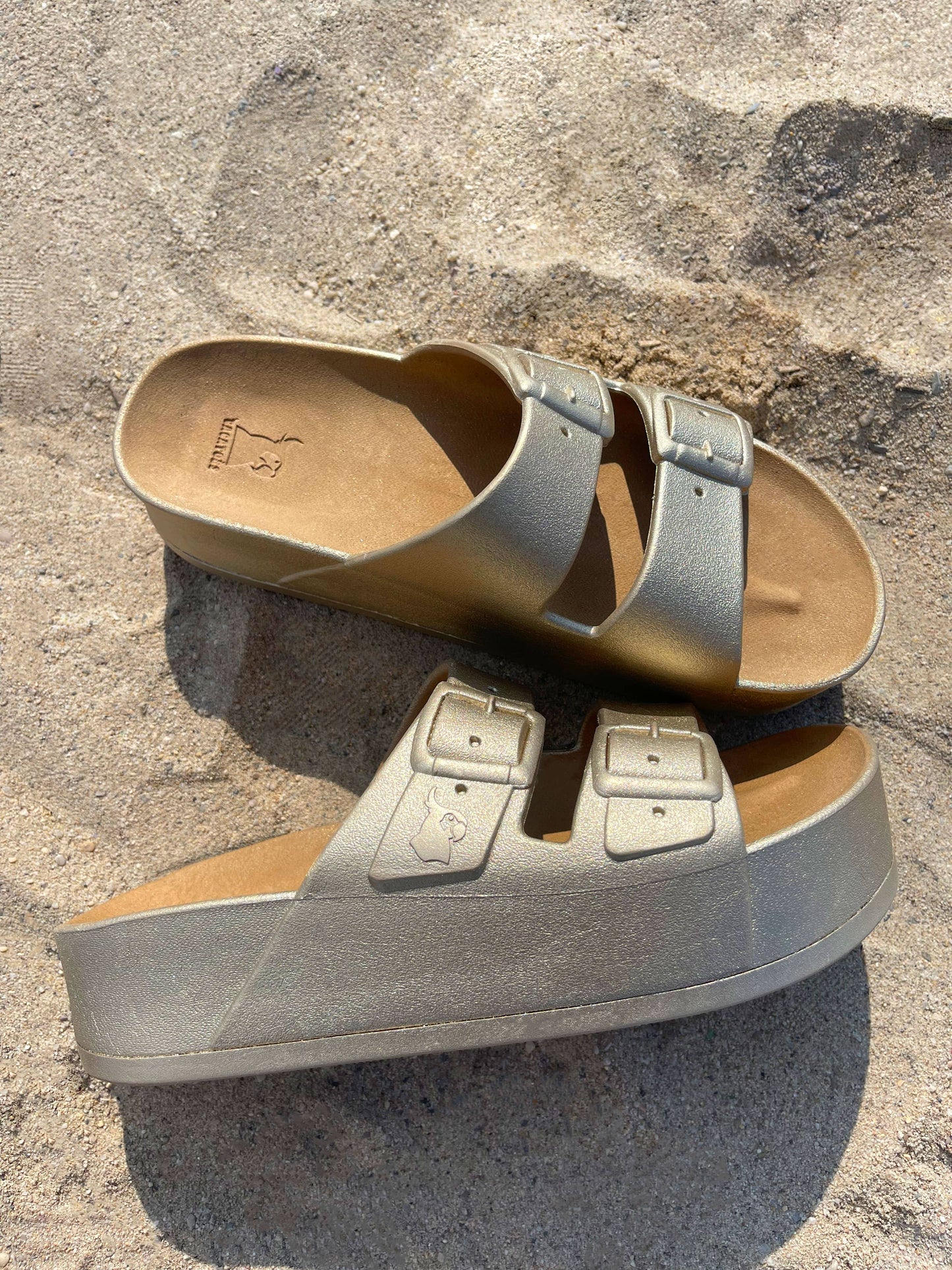 Cacatoès Caipirinha Metallic Silver Wedge Sandals