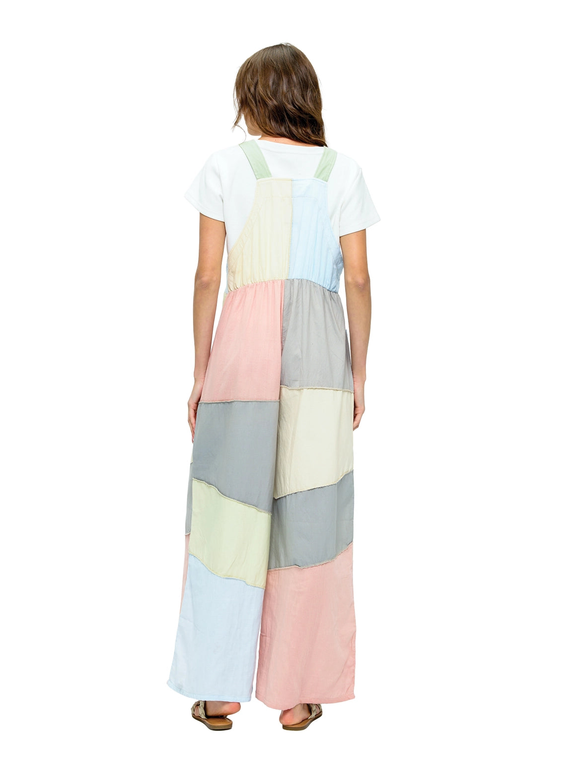 Yak & Yeti Colorblock Boho Overall Pastel Tones