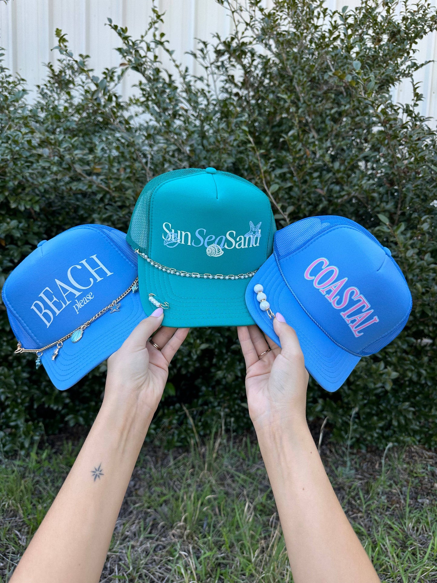 BEACH Please Cloud Blue Trucker Hat