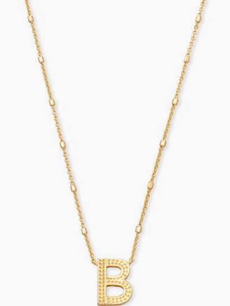 Kendra Scott Letter Pendant Necklace - Gold