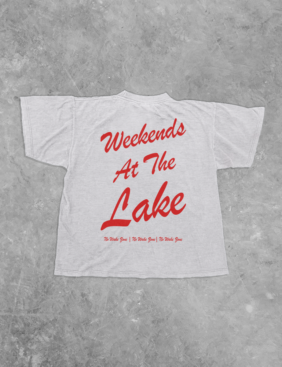 Weekends At The Lake, Summer Boxy Cotton T-Shirt
