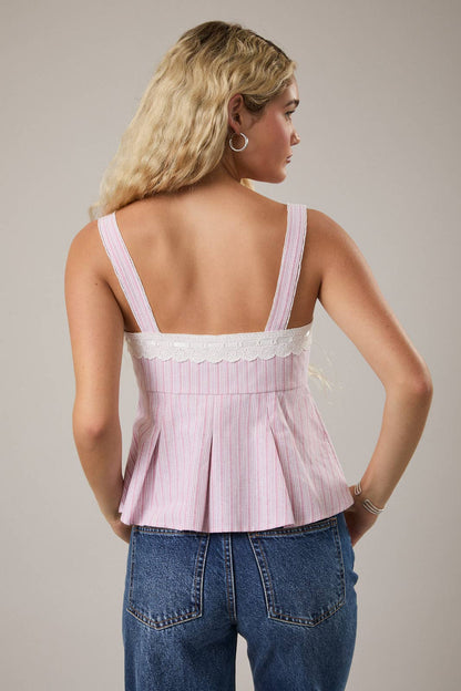 TANK TOP WITH RIBBON BOW DETAIL