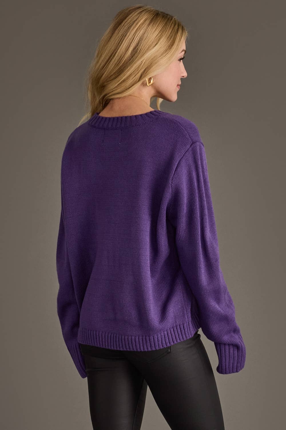 Purple & Gold Game Day Sweater
