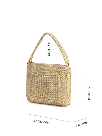 Trendy Straw Evening Clutch Handbag