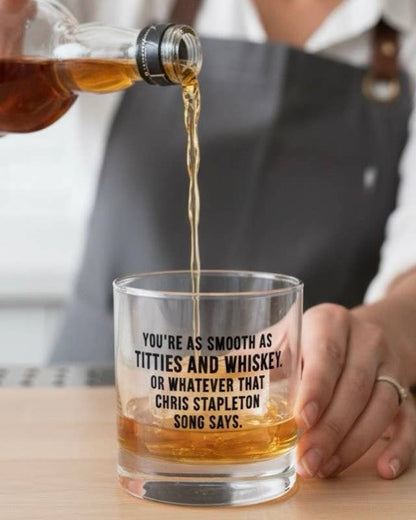 Titties and whiskey… Whiskey-Bourbon-Rocks Glass