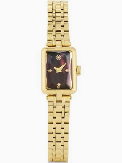 Kendra Scott Adela Watch - Black Mother-of-Pearl