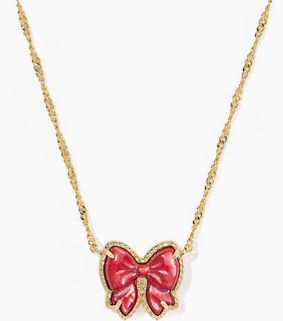 Kendra Scott Haley Bow Gold Short Pendant Necklace
