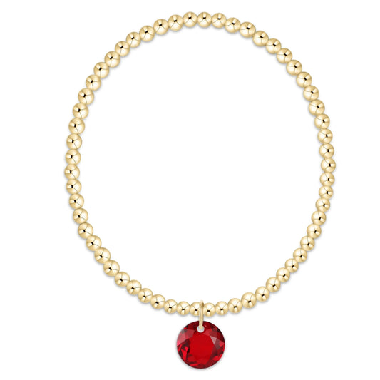 enewton Classic Gold 3mm Reflection Birthstone Bracelet