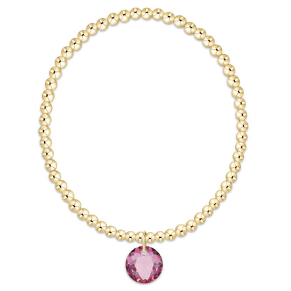 enewton Classic Gold 3mm Reflection Birthstone Bracelet