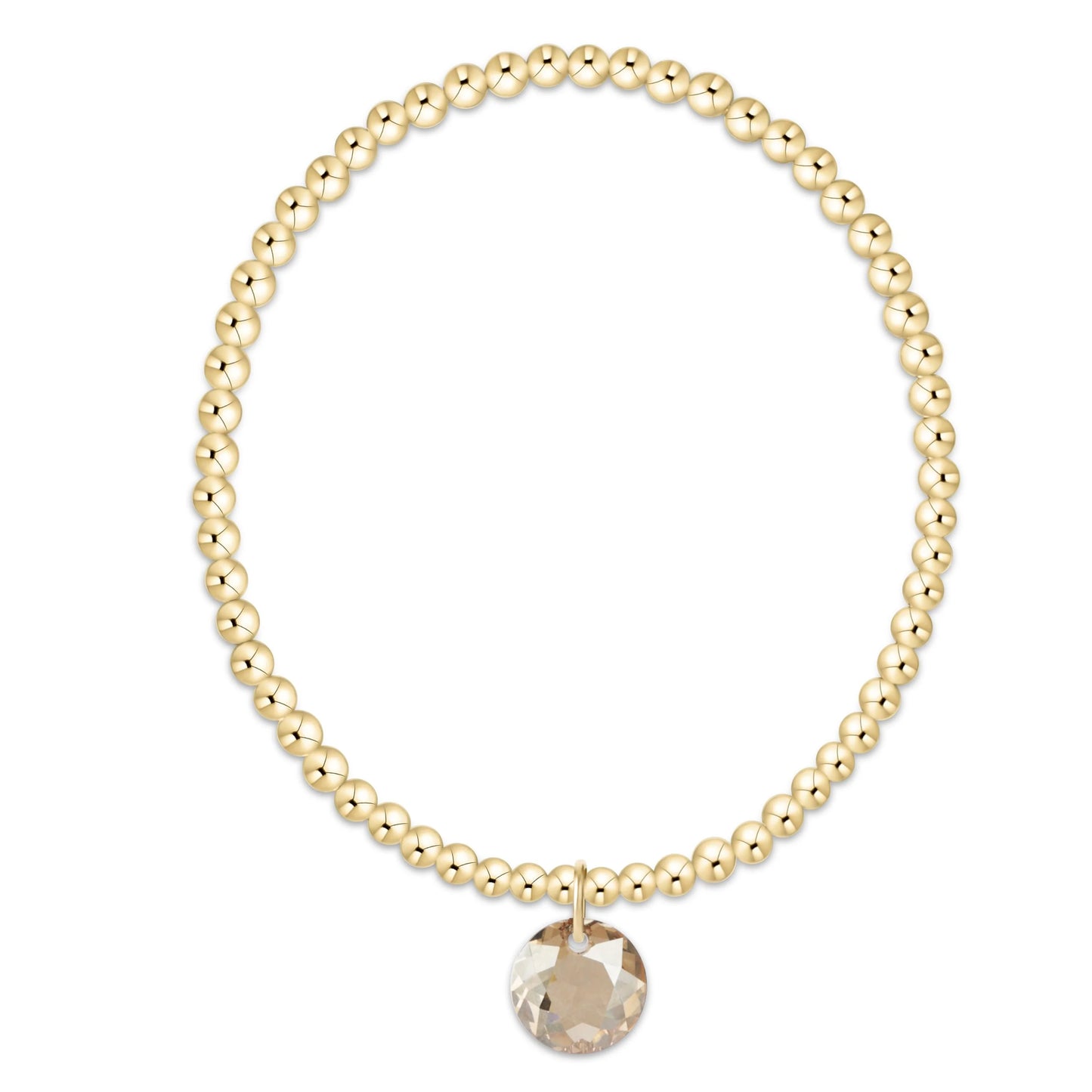 enewton Classic Gold 3mm Reflection Birthstone Bracelet