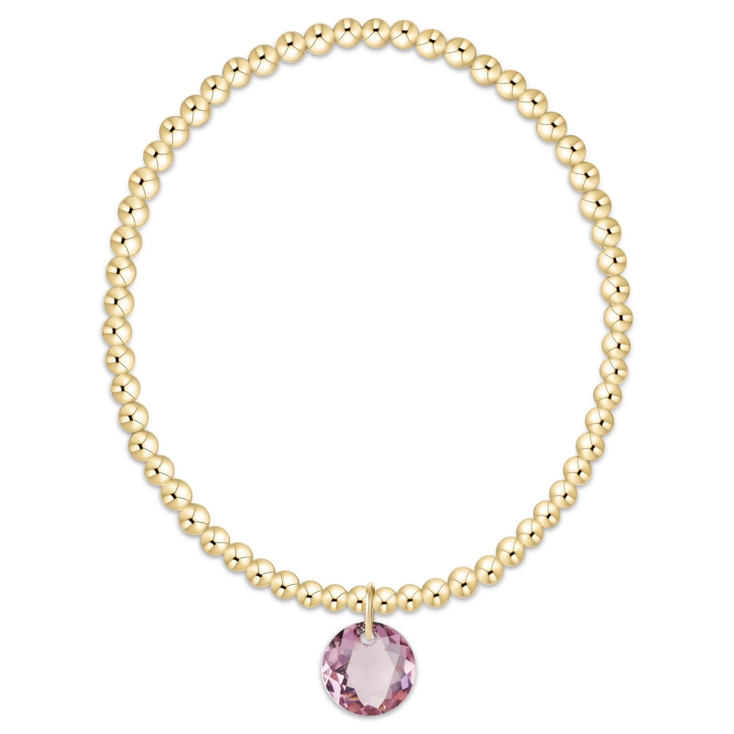 enewton Classic Gold 3mm Reflection Birthstone Bracelet
