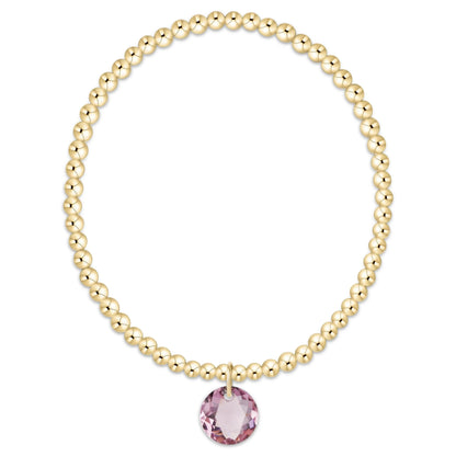 enewton Classic Gold 3mm Reflection Birthstone Bracelet