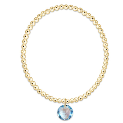 enewton Classic Gold 3mm Reflection Birthstone Bracelet