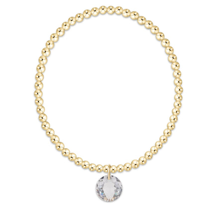enewton Classic Gold 3mm Reflection Birthstone Bracelet