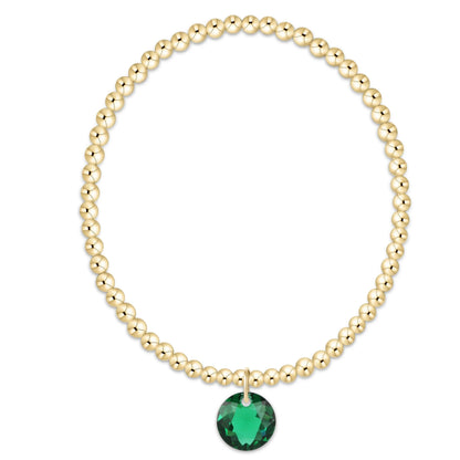 enewton Classic Gold 3mm Reflection Birthstone Bracelet