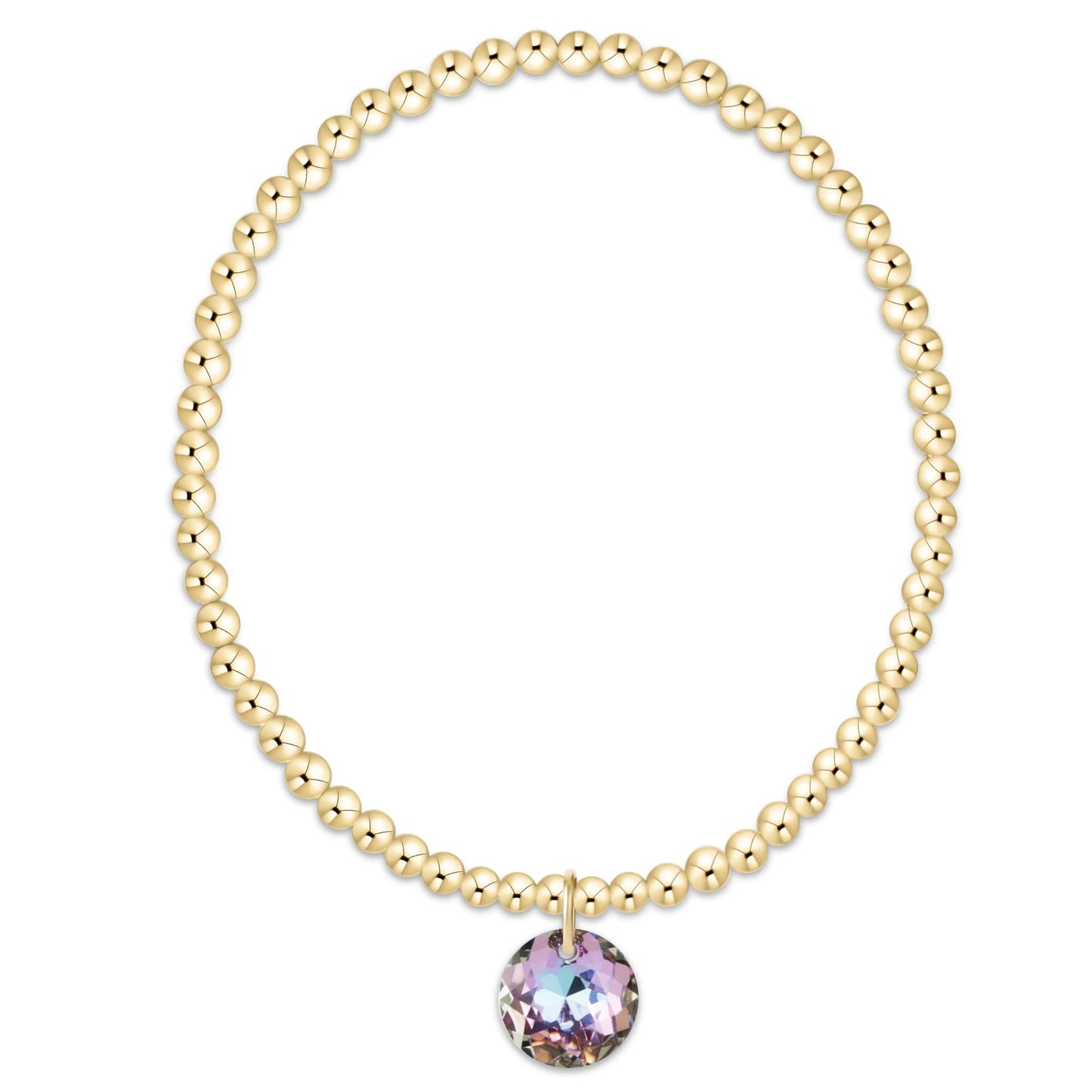 enewton Classic Gold 3mm Reflection Birthstone Bracelet