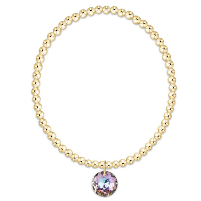 enewton Classic Gold 3mm Reflection Birthstone Bracelet