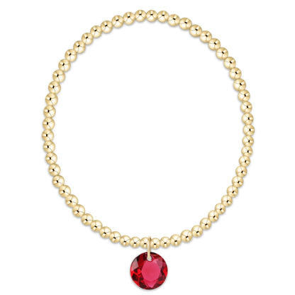 enewton Classic Gold 3mm Reflection Birthstone Bracelet