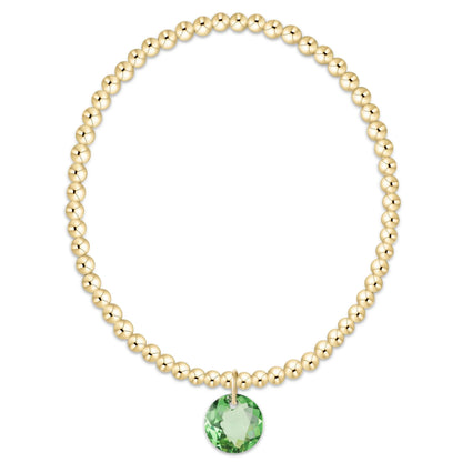 enewton Classic Gold 3mm Reflection Birthstone Bracelet