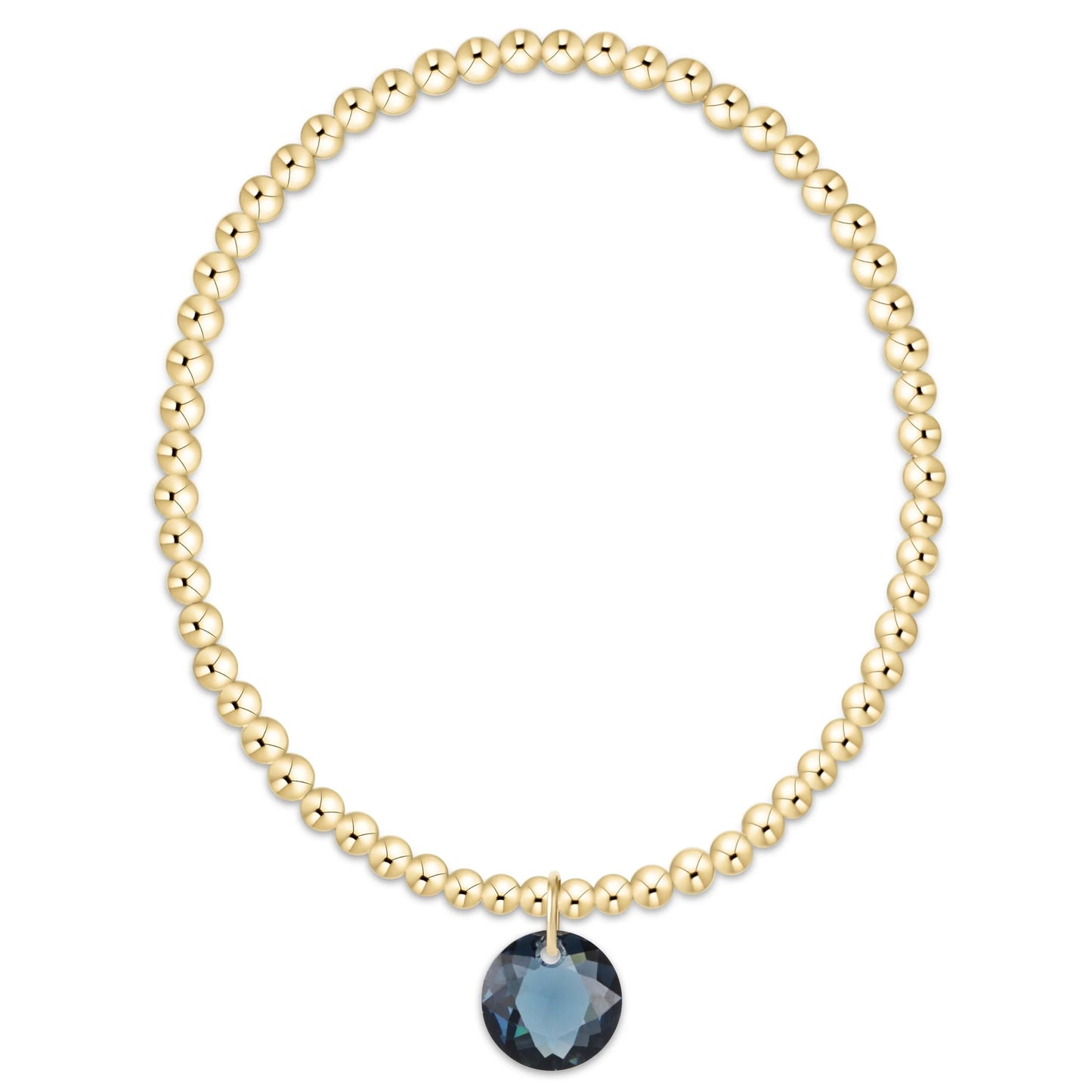 enewton Classic Gold 3mm Reflection Birthstone Bracelet