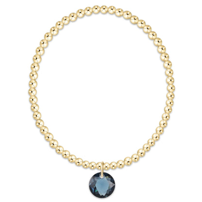 enewton Classic Gold 3mm Reflection Birthstone Bracelet