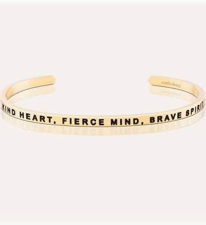 MantraBand Kind Heart, Fierce Mind, Brave Spirit Cuff