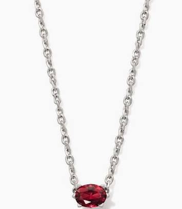 Kendra Scott Cailin Crystal Pendant Necklace - Silver