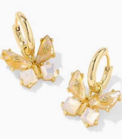 Kendra Scott Bianca Butterfly Huggie Earrings
