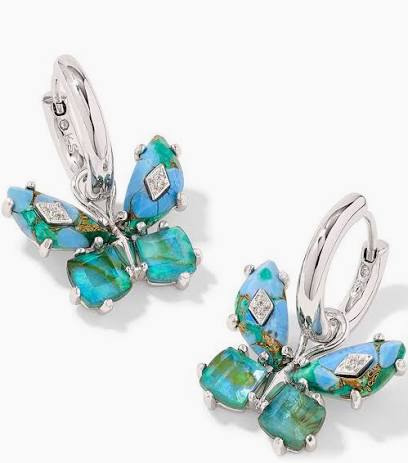 Kendra Scott Bianca Butterfly Huggie Earrings