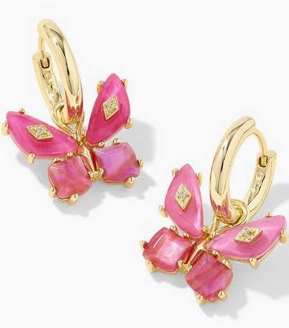 Kendra Scott Bianca Butterfly Huggie Earrings