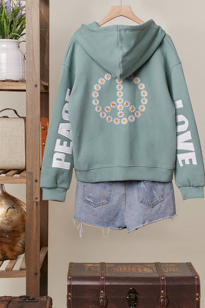 Mello Peace Love Patchworks Hoodie