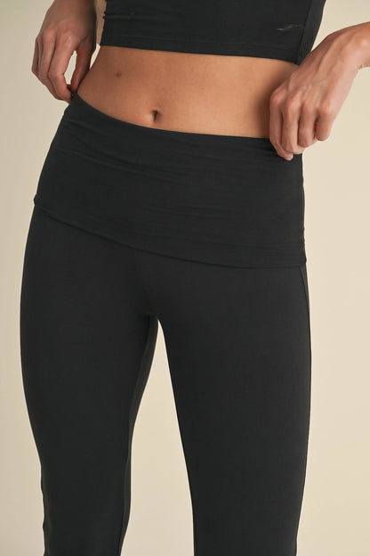 Kimberly C Soft Knit Foldover Flare Pants