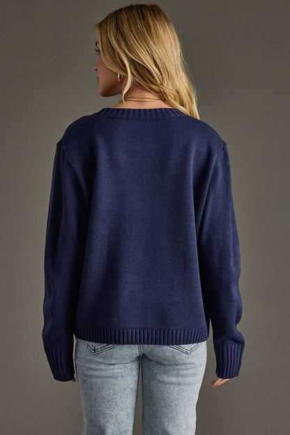 Navy Game Day Sweater