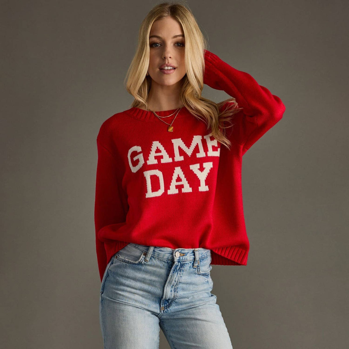 Red Game Day Sweater