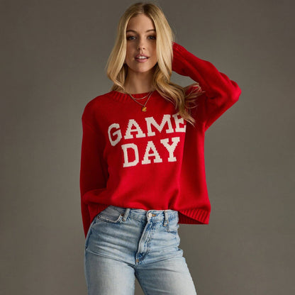 Red Game Day Sweater