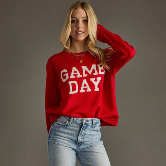 Red Game Day Sweater