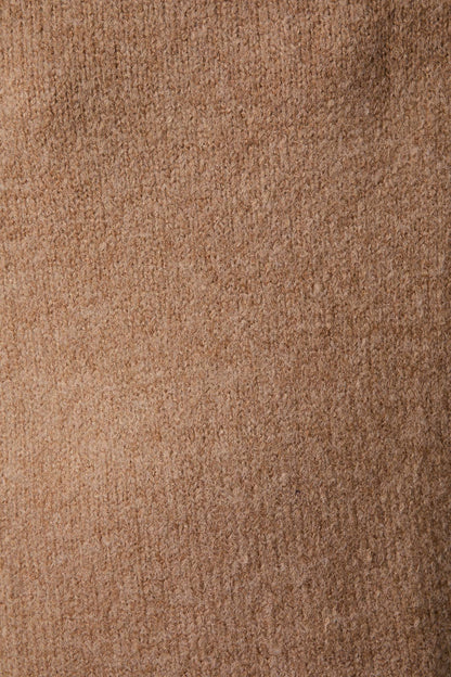 MOCK NECK LONG SLEEVE STITCH DETAIL SWEATER DRESS