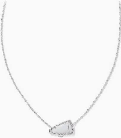 Kendra Scott Cheer Megaphone Necklace - Silver