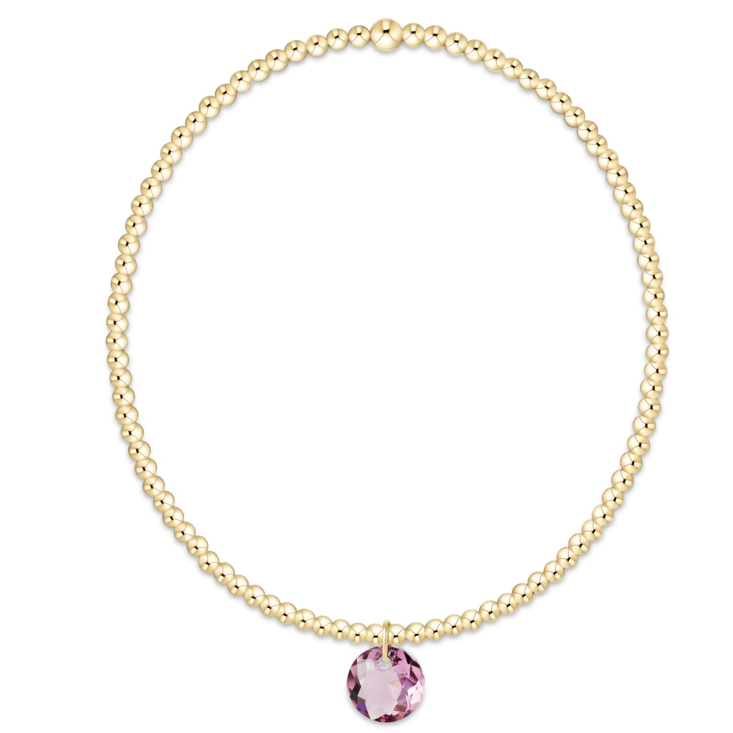 enewton Classic Gold 2mm Reflection Birthstone Bracelet