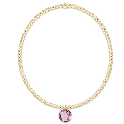 enewton Classic Gold 2mm Reflection Birthstone Bracelet