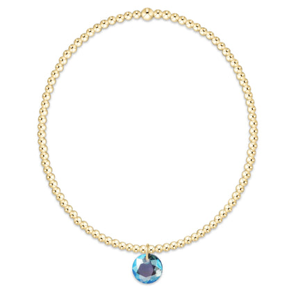 enewton Classic Gold 2mm Reflection Birthstone Bracelet