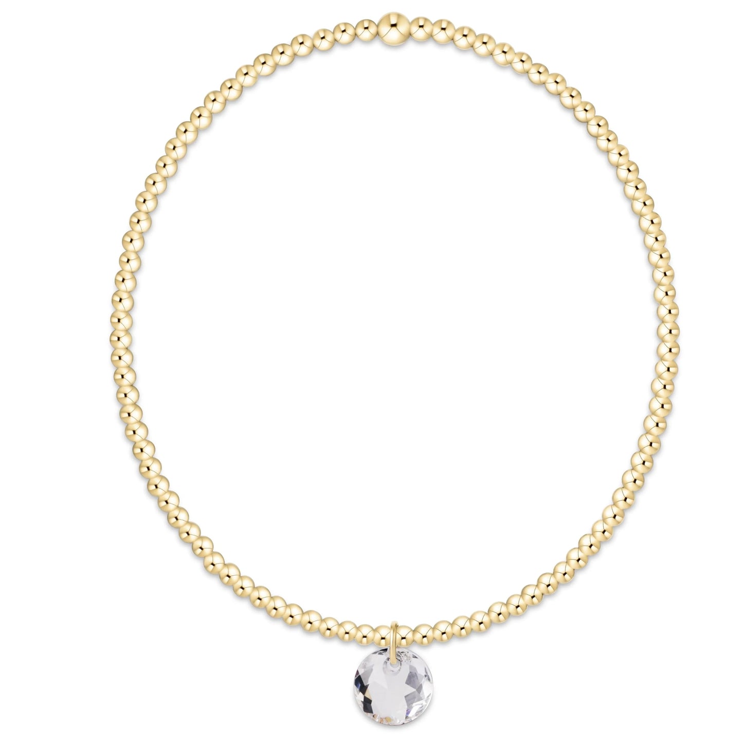 enewton Classic Gold 2mm Reflection Birthstone Bracelet