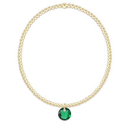enewton Classic Gold 2mm Reflection Birthstone Bracelet