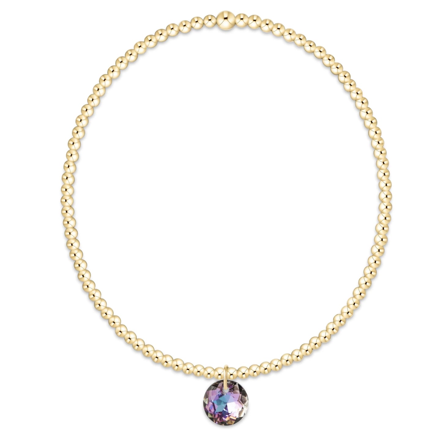 enewton Classic Gold 2mm Reflection Birthstone Bracelet