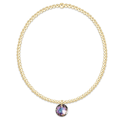 enewton Classic Gold 2mm Reflection Birthstone Bracelet