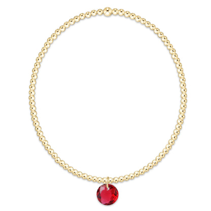 enewton Classic Gold 2mm Reflection Birthstone Bracelet