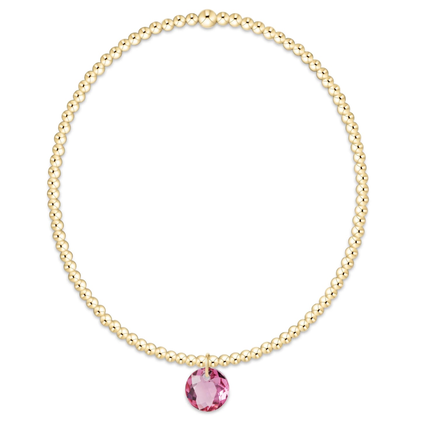 enewton Classic Gold 2mm Reflection Birthstone Bracelet