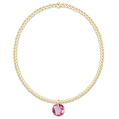 enewton Classic Gold 2mm Reflection Birthstone Bracelet