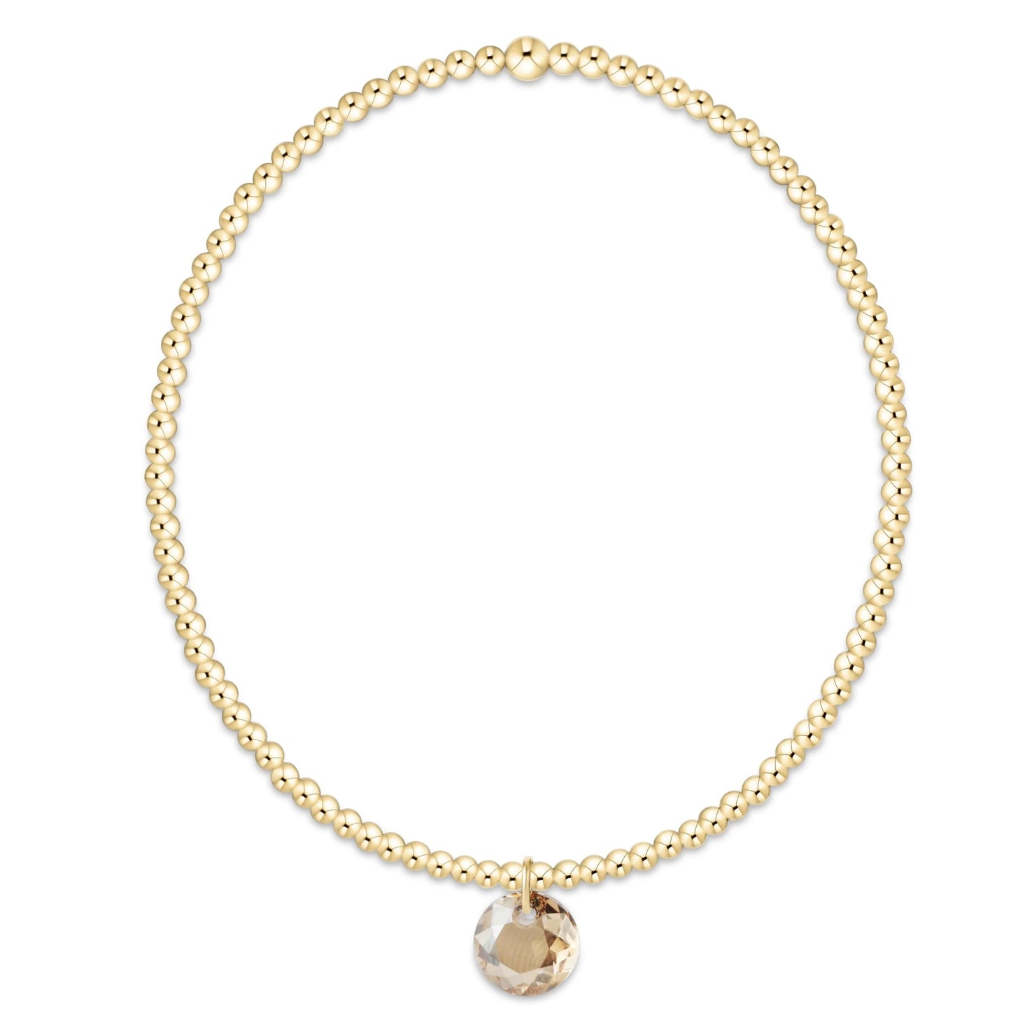 enewton Classic Gold 2mm Reflection Birthstone Bracelet